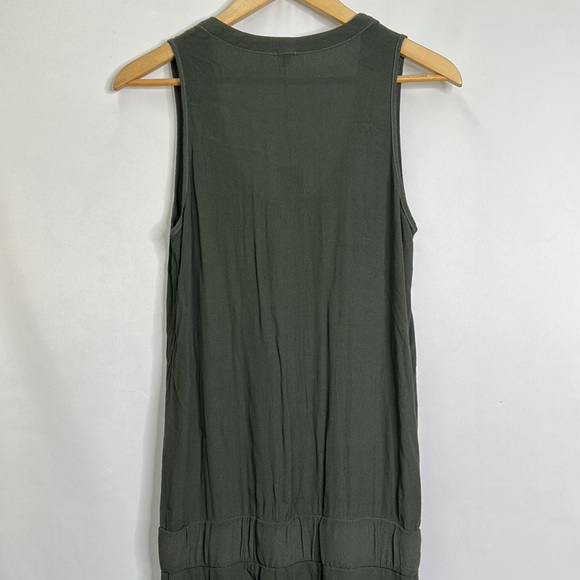 Monrow Revolve olive green pocketed zip jogger jumpsuit - Picture 6 of 7